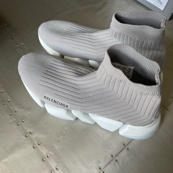 New balenciaga sock sneakers trainers flats gray white sz 42 - Picture 5 of 11